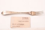 fork, silver, 42.15 g, 18.7 cm, by Joachim Gottlieb Kresner, 1776-1809, Riga, Russia...