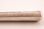 нож, серебро, 64.15 г, 20.6 см, мастер Иоахим Готлиб Креснер, 1776-1809 г., Рига, Российская империя...