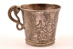 charka (little glass), silver, 28.80 g, engraving, h 3.8 cm, the beginning of the 19th cent., signs...
