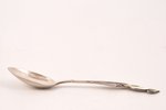 teaspoon, silver, "Parrot", 916 standard, 30.05 g, cloisonne enamel, 14.3 cm, Tallinn Jewelry Factor...