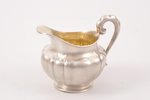 cream jug, silver, 830 standard, 86.60 g, gilding, h 8.9 cm, Gottlieb Kurz, the beginning of the 20t...
