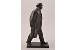 статуэтка, В. И. Ленин, 24 см, вес 2000 г., СССР, Владимир Рогайшис, 50-е годы 20го века...