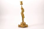 candle-holder, bronze, h 31.5 cm, weight 1856.7 g., the beginning of the 20th cent....