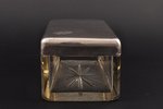 case, silver, glass, 800 standart, the border of the 19th and the 20th centuries, (lid) 140.55 g, Ge...