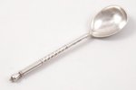 spoon, silver, "Yalta", 84 standard, 13.95 g, engraving, 10.8 cm, 1899-1908, Moscow, Russia...