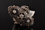 a ring, gold, silver, 585 standart, 15.87 g., the size of the ring 18.75, brilliant, (total) ~1.95 c...