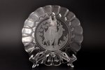 декоративная тарелка, "Диана", Мальцовский стекольный завод (?), со штампом "от МФ 1912 на 10 лет",...