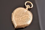 sieviešu kabatas pulkstenis, futlārī, "Qte Boutte", Šveice, 19. un 20. gadsimtu robeža, zelts, 14 K...