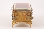 case, metal, glass, the end of the 19th century, 10.3 x 7 x 7.3 cm...