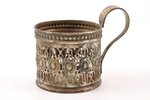 tea glass-holder, Gebr. Buch, silver plated, Russia, Congress Poland, the border of the 19th and the...