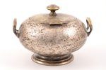 sugar-bowl, Br. Buch w Warszawie, silver plated, Russia, Congress Poland, 1872-1882, h 10 cm...