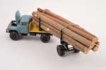 car model, ZIL 130 B1, "Timber trailer", metal, USSR, ~1990...