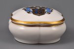 case, with Coat of arms of Tallinn, porcelain, Langebraun, Estonia, the 20-30ties of 20th cent., 6.7...