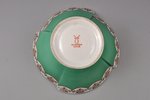 sugar-bowl, porcelain, M.S. Kuznetsov manufactory, Riga (Latvia), 1934-1940, h 11.3 cm, third grade...