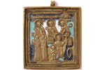 icon, Saint martyrs Quriaqos and Julietta, copper alloy, 3-color enamel, Russia, the border of the 1...