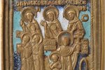 icon, Saint martyrs Quriaqos and Julietta, copper alloy, 3-color enamel, Russia, the border of the 1...