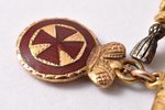 фрачный знак Ордена Св. Анны, за храбрость, 4-я степень, золото, эмаль, Российская Империя, 56.3 x 2...