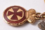 фрачный знак Ордена Св. Анны, за храбрость, 4-я степень, золото, эмаль, Российская Империя, 56.3 x 2...