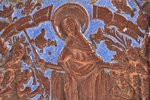 icon with foldable side flaps, Mother of God Joy of All Who Sorrow, copper alloy, 1-color enamel, Ru...