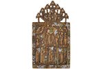 icon, Protection of the Mother of God, copper alloy, Russia, the border of the 18th and the 19th cen...