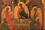 icon, The Old Testament Trinity - The Hospitality of Abraham, board, painting, guilding, Russia, the...