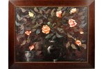 Melderis Imants (1944-2001), Roses, 1991, carton, oil, 49 x 63 cm...