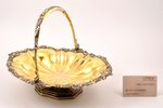 candy-bowl, silver, 84 standard, 757.85 g, gilding, 29 x 23 cm, h (with handle) = 21.7 cm, by Adolf...