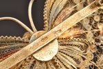 брошь, "Бабочка", Флорентийская скань, серебро, эмаль, 800 проба, 18.95 г., размер изделия 7.9 x 4.2...