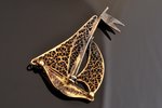 a brooch, Florence Filigree, silver, enamel, 5.25 g., the item's dimensions 5.2 x 3.3 cm, the 60-70i...