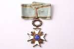 орден, Орден Трёх Звёзд, 3-я степень, серебро, позолота, Латвия, 30-е годы 20-го века, 70 x 45.9 мм,...