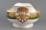 salatu trauks, "Laiva", porcelāns, M. S. Kuzņecova biedrība Maskavā, Krievijas impērija, 1889-1917 g...