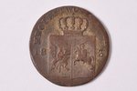 10 грошей, 1831 г., KG, медь, Российская империя, 2.55 г, Ø 18.7 мм, VG...