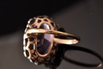 кольцо, золото, серебро, 585, 875 проба, 3.90 г., размер кольца 16.5, аметист, бриллиант, 30-е годы...