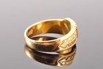 gredzens, (futlārī) ar Latvijas ģerbonis, zelts, emalja, 585 prove, 11.75 g., gredzena izmērs 21.5,...
