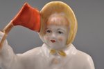 figurine, To the parade, porcelain, USSR, Riga porcelain factory, molder - S. Bolzan-Golumbovskaja,...
