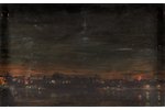Brodsky Isaak Izrailevich (1883—1939), Nightly motif, 1915, wood, oil, 21.9 x 35.1 cm, Isaak Izraile...