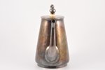 coffeepot, silver, 84 standard, 818.40 g, gilding, h 19 cm, firm of Gavriil Grachov, 1889, St. Peter...