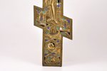 cross, The Crucifixion of Christ, bronze, 5-color enamel, Russia, the border of the 19th and the 20t...