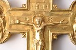крест-мощевик, серебро, золочение, 84 проба, Российская империя, 1804 г., 28.2 x 17.2 x 1.6 см, 413....
