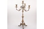 candlestick, Br. Buch w Warszawie, silver plated, Russia, Congress Poland, 1872-1882, h 53 cm, weigh...