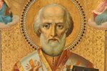 icon, Saint Nicholas the Miracle-Worker, board, painting, guilding, Russia, the border of the 19th a...