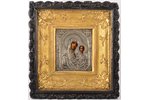 icon, Our Lady of Kazan, in icon case, board, silver, painting, 84 standard, Russia, 1874?, 17.6 x 1...
