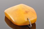 a pendant, 29.35 g., the item's dimensions 5.5 x 4.3 x 1.9 cm, amber...