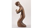 figurine, bronze, h 35.5 cm, weight 5700 g., Latvia, sculptor's work, Evi Upeniece, the 70-ties of t...