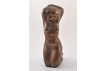 statuete, Meitene uz celīšiem, bronza, h 34 cm, svars 8400 g., Latvija, autordarbs, Evī Upeniece, 19...