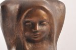 статуэтка, Девочка на коленках, бронза, h 34 см, вес 8400 г., Латвия, авторская работа, Эви Упениеце...