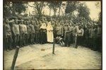 photography, 3 pcs, Tsarist Russia, Latvian Riflemen at the front (glued on both sides of the cardbo...