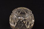 saltcellar, silver, glass, 900 standard, (общий) 42.30 g, (total) 42.30, h 3 cm, the beginning of th...
