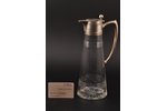 carafe, silver, glass, 800 standard, h 27.5 cm, "Wilhelm Binder", the beginning of the 20th cent., S...