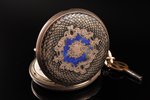 карманные часы, "Eugene Tissot Fils", Швейцария, рубеж 19-го и 20-го веков, эмаль, чернение, (общий)...